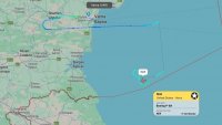 US военен самолет за разузнаване патрулира над Черно море от Варна